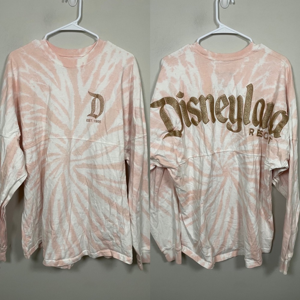 Disney Parks Disneyland Resort Spirit Jersey in Rose Gold Tie Dye Size Large